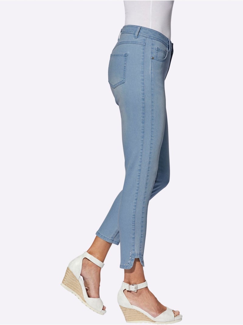 Jean 7/8 Qualité Coton - Taille Standard - Witt Bleu - Kiabi