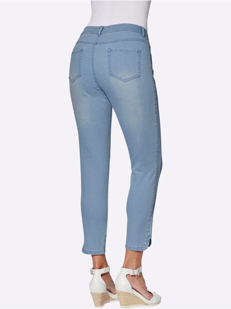 Jean 7/8 Qualité Coton - Taille Standard - Witt Bleu - Kiabi