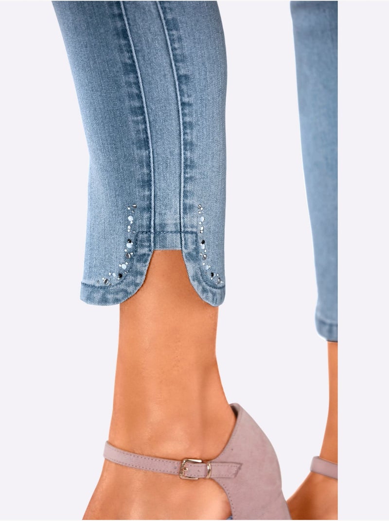 Jean 7/8 Qualité Coton - Taille Standard - Witt Bleu - Kiabi