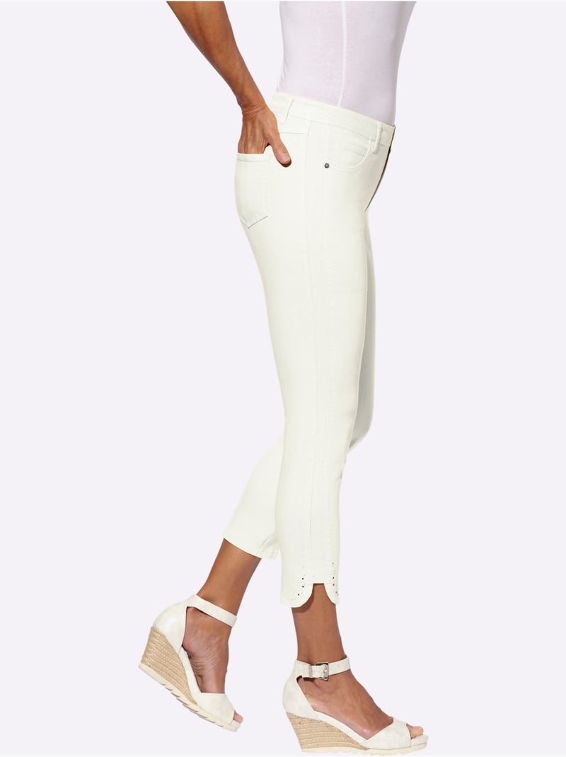 Jean 7/8 Qualité Coton - Taille Standard - Witt Ecru - Kiabi