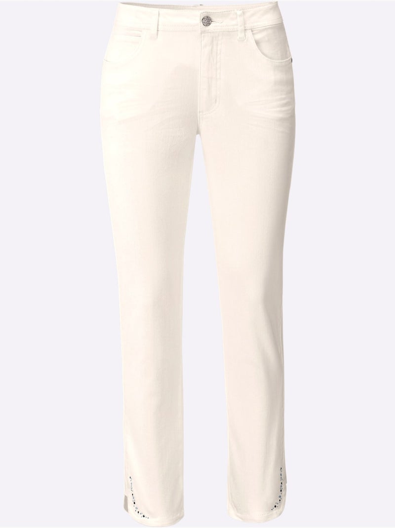 Jean 7/8 Qualité Coton - Taille Standard - Witt Ecru - Kiabi