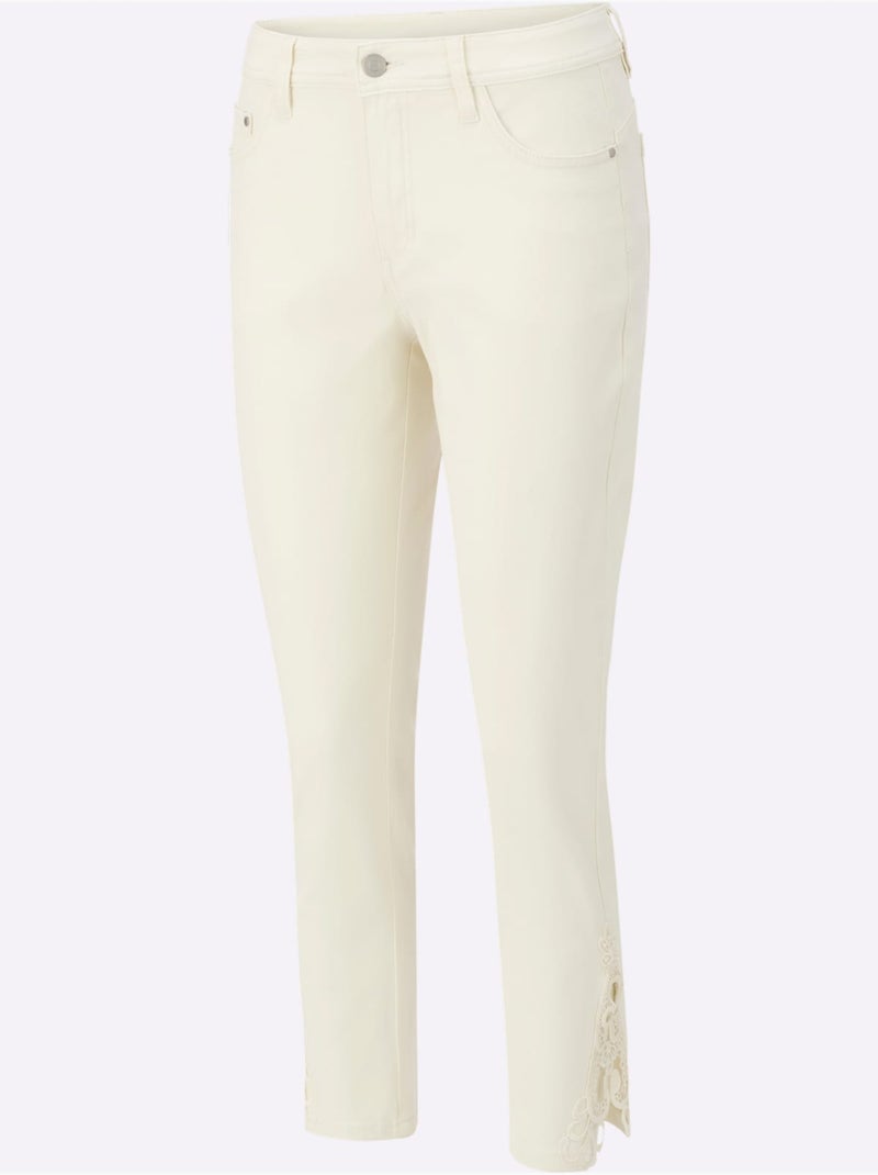 Jean 7/8 Qualité Coton - Taille Standard - Witt Ecru - Kiabi