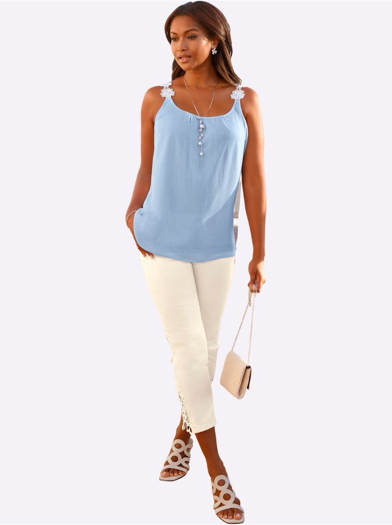 Jean 7/8 Qualité Coton - Taille Standard - Witt Ecru - Kiabi