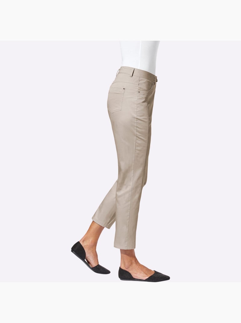 Jean 7/8 Qualité Légère - Taille Courte - Witt Beige - Kiabi