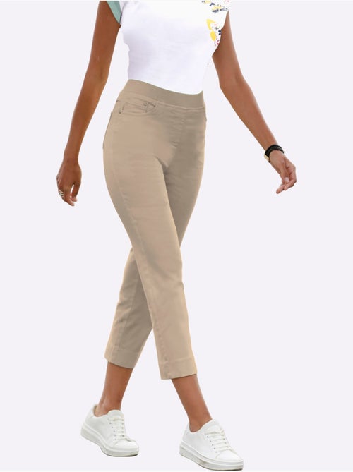Jean 7/8 ultra-doux avec ceinture élastique en jersey - Taille courte - Witt - Kiabi Jean 7/8 ultra-doux avec ceinture élastique en jersey - Taille courte - Witt - Kiabi