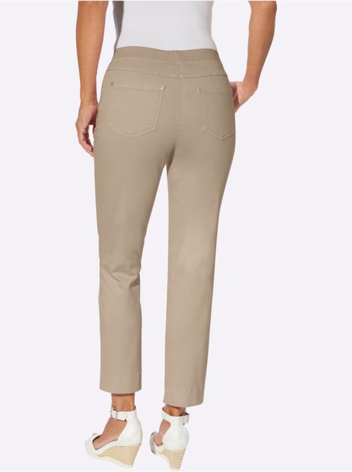 Jean 7/8 ultra-doux avec ceinture élastique en jersey - Taille courte - Witt - Kiabi Jean 7/8 ultra-doux avec ceinture élastique en jersey - Taille courte - Witt - Kiabi