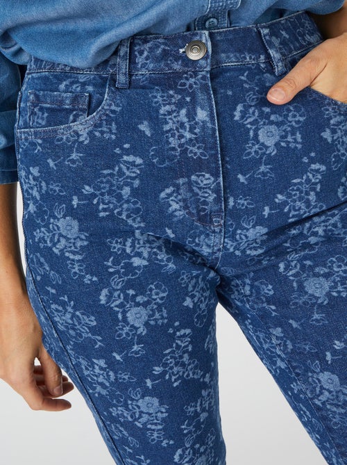 Jean 7/8ème 5 poches imprimé - Damart - Kiabi
