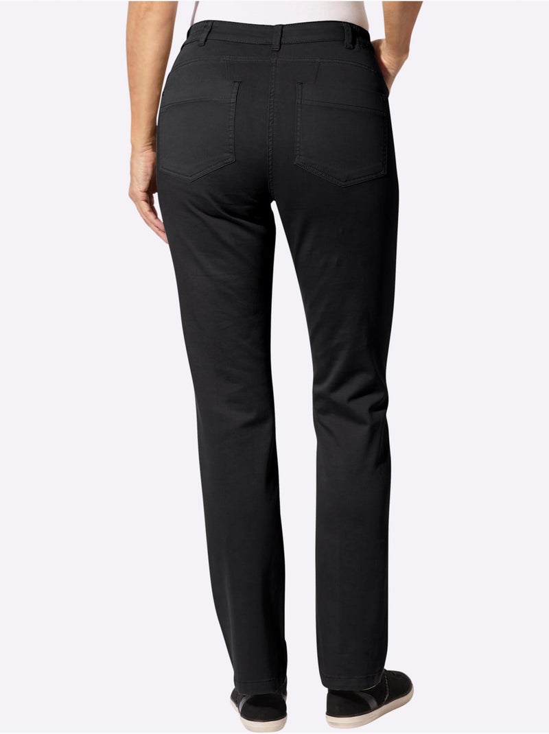 Jean 98% coton - taille courte - witt Noir - Kiabi