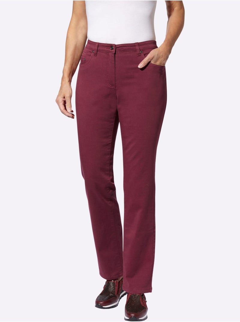 Jean 98% coton - taille standard - witt Bordeaux - Kiabi