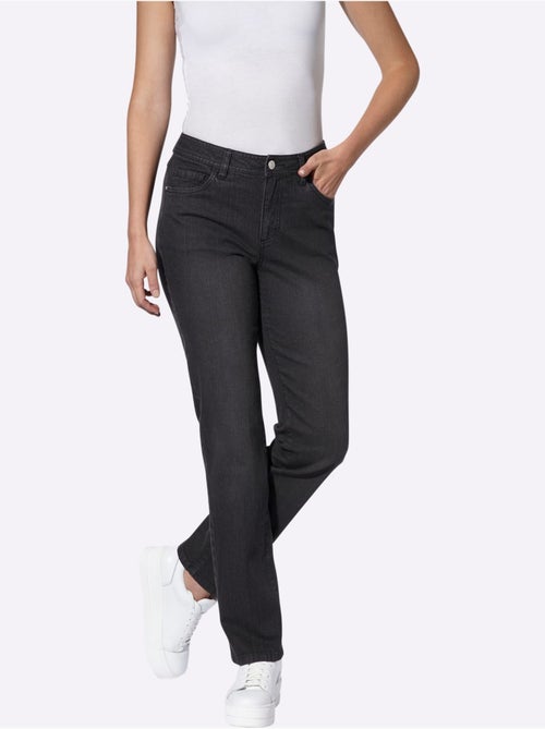 Jean à 5 poches en coton extensible indéformable avec ceinture gainante - taille standard - witt - Kiabi Jean à 5 poches en coton extensible indéformable avec ceinture gainante - taille standard - witt - Kiabi
