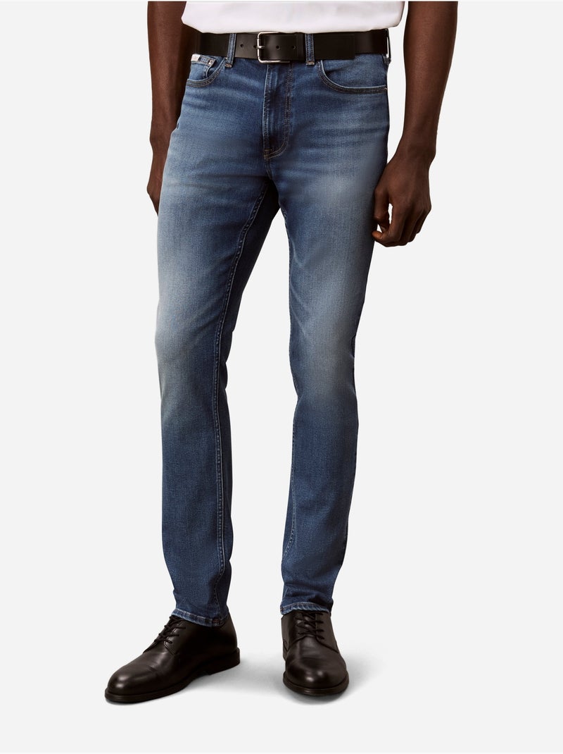 Jean à bouton - calvin klein Bleu - Kiabi
