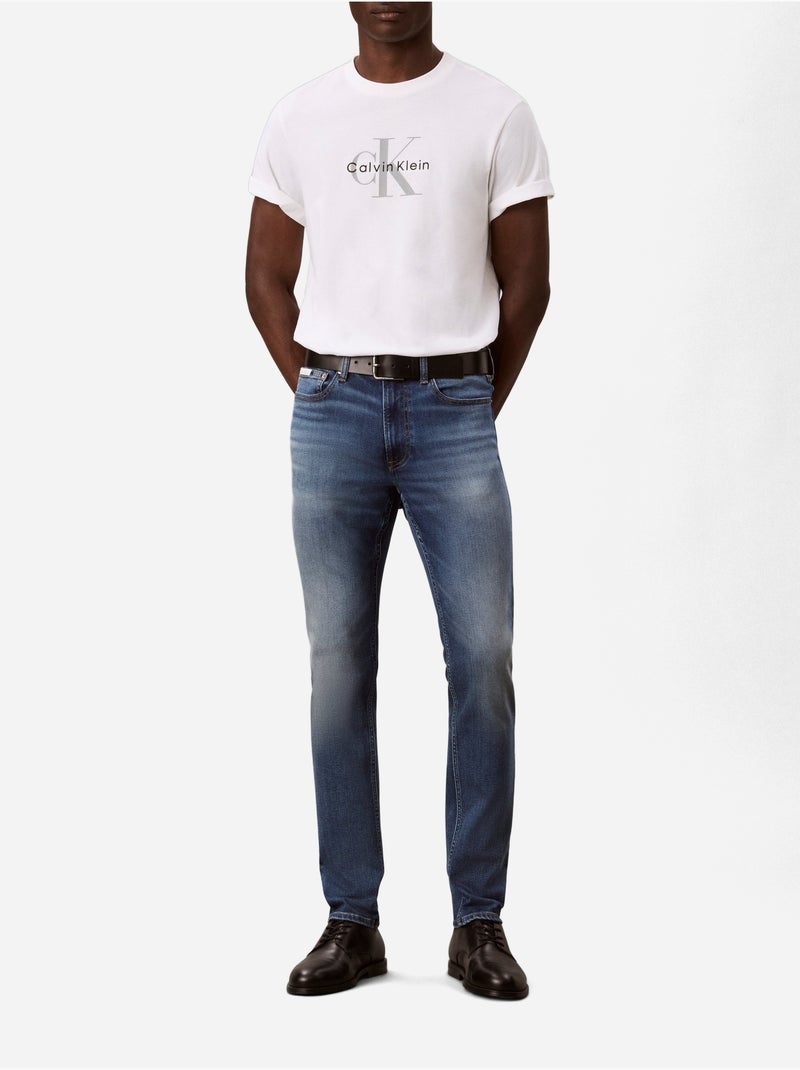 Jean à bouton - calvin klein Bleu - Kiabi