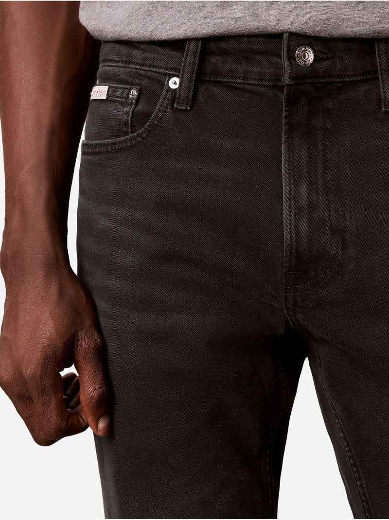 Jean à bouton - calvin klein Noir - Kiabi
