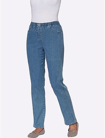 Jean facile à enfiler avec ceinture élastique et poches pratiques - Taille courte - Witt