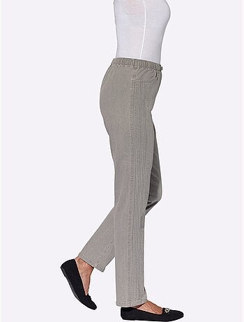 Jean facile à enfiler avec ceinture élastique et poches pratiques - Taille courte - Witt