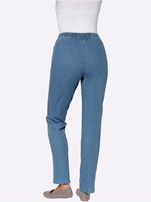 Jean à ceinture élastique avec poches pratiques et nervures latérales - Taille standard - Witt - Kiabi Jean à ceinture élastique avec poches pratiques et nervures latérales - Taille standard - Witt - Kiabi