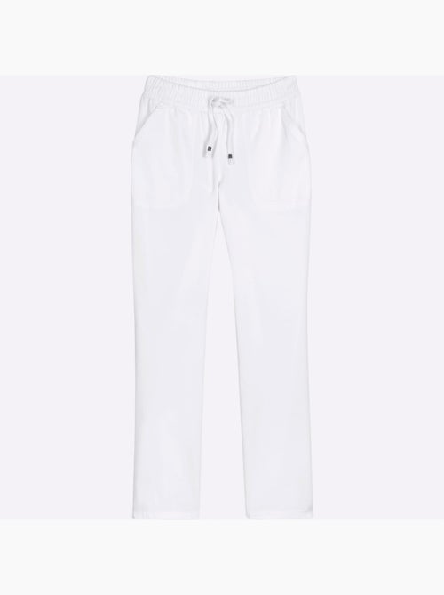 Jean à ceinture smockée avec poches en biais et lien à nouer - Taille standard - Moda Vilona - Kiabi Jean à ceinture smockée avec poches en biais et lien à nouer - Taille standard - Moda Vilona - Kiabi