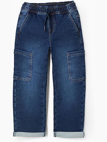 Jean à coupe droite avec poches cargo