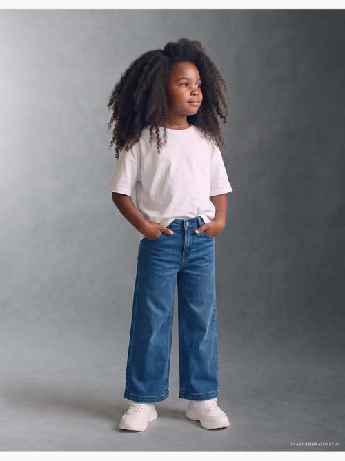 Jean à jambe large avec 4 poches - Kiabi Jean à jambe large avec 4 poches - Kiabi