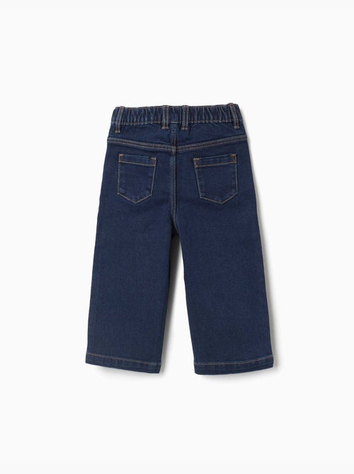 Jean à jambe large avec boutons-pression - Kiabi