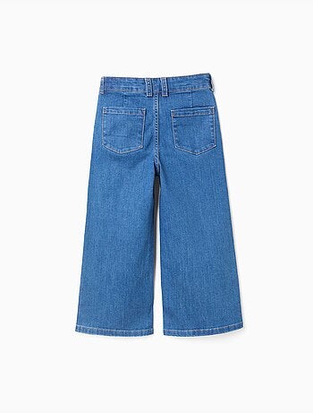 Jean à jambe large avec poches devant et derrière