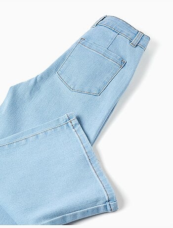 Jean à jambe large avec poches devant et derrière