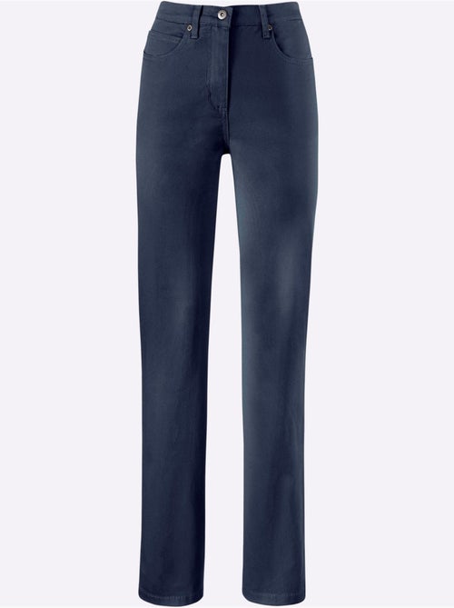 Jean à la coupe élancée avec broderie sur les poches arrière - Taille courte - Witt - Kiabi