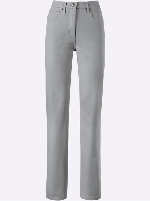 Jean à la coupe élancée avec broderie sur les poches arrière - Taille courte - Witt - Kiabi
