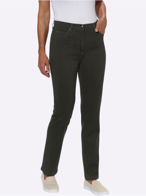 Jean à la coupe élancée avec broderie sur les poches arrière - Taille courte - Witt - Kiabi