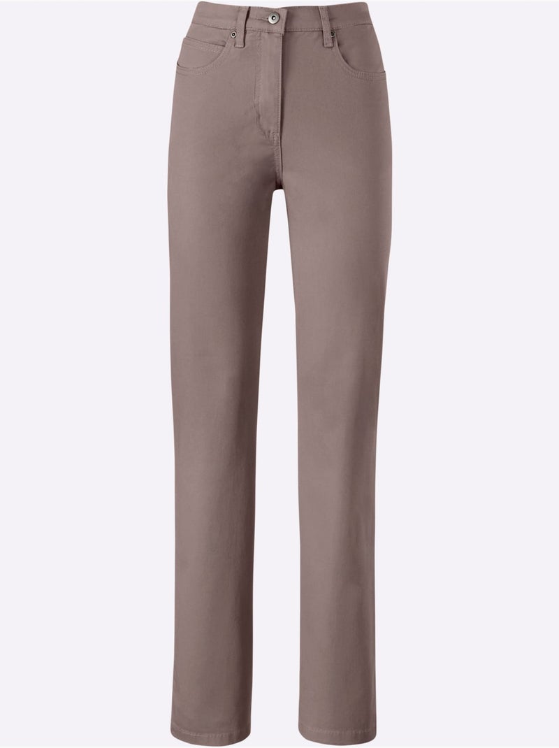 Jean à la coupe élancée avec broderie sur les poches arrière - Taille standard - Witt Gris Bleu - Kiabi