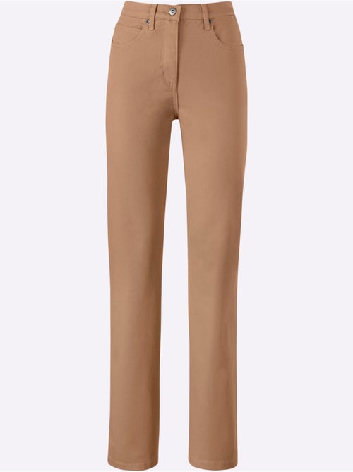 Jean à la coupe élancée avec broderie sur poches arrière - Taille courte - Witt - Kiabi
