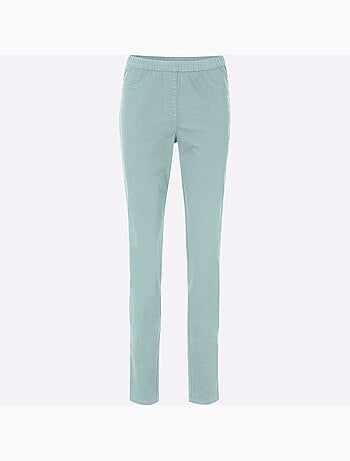 Jean à la coupe étroite avec ceinture élastique confortable - Taille courte - Moda Vilona