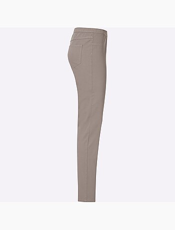 Jean à la coupe étroite avec ceinture élastique confortable - taille standard - moda vilona