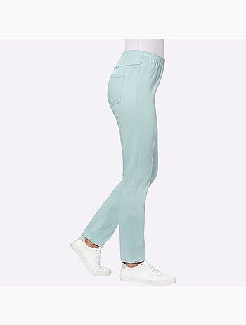 Jean à la coupe étroite avec ceinture élastique confortable - Taille standard - Moda Vilona