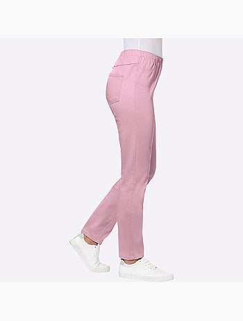 Jean à la coupe étroite avec ceinture élastique confortable - Taille standard - Moda Vilona