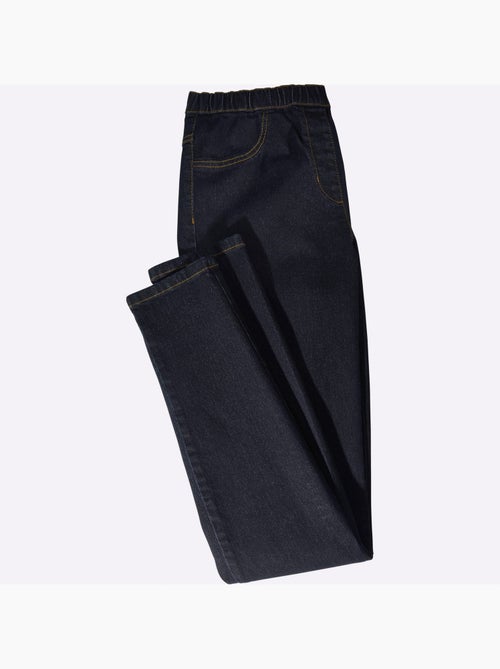 Jean à la coupe étroite avec ceinture élastique et poches arrière - Taille courte - Moda Vilona - Kiabi
