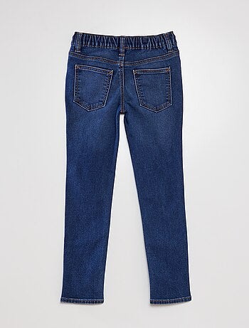 Jean à taille élastiquée avec cordons