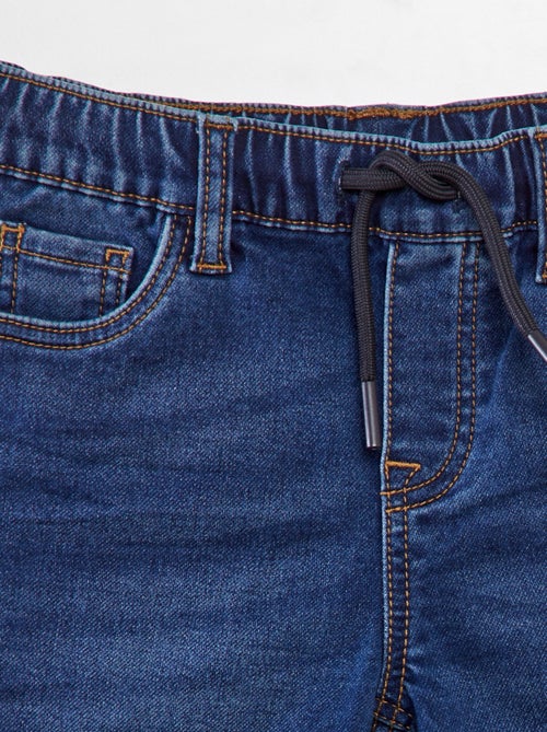 Jean à taille élastiquée avec cordons - Kiabi