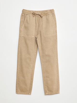 Jean à taille élastiquée