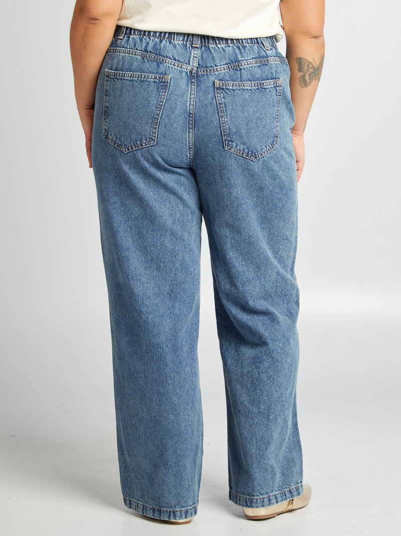 Jean à taille élastiquée Bleu - Kiabi