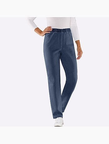 Jean à ceinture élastique avec confort et tombé ample - Taille standard - Moda Vilona