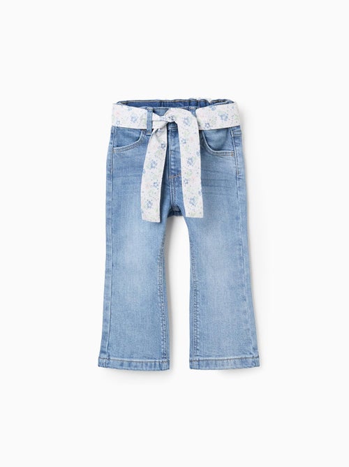 Jean avec Ceinture Florale - Kiabi