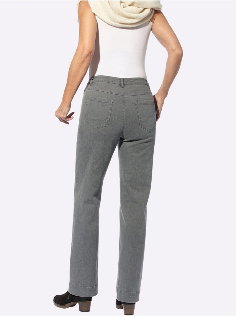 Jean avec coton - taille courte - moda vilona Gris - Kiabi