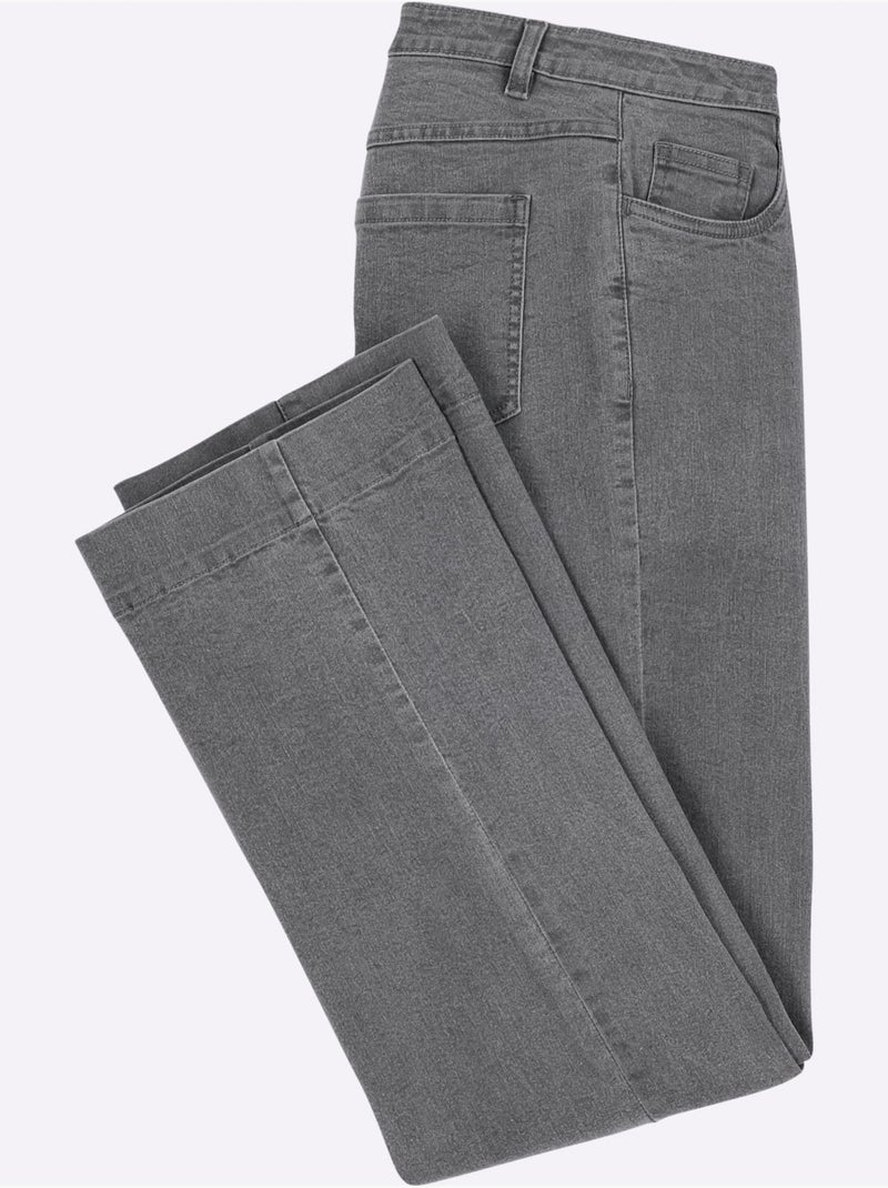 Jean avec coton - taille courte - moda vilona Gris - Kiabi