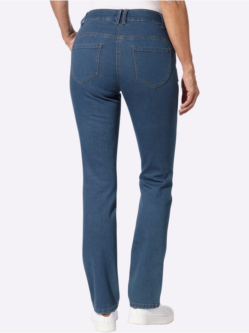 Jean avec coton - taille courte - witt Bleu Blanc - Kiabi