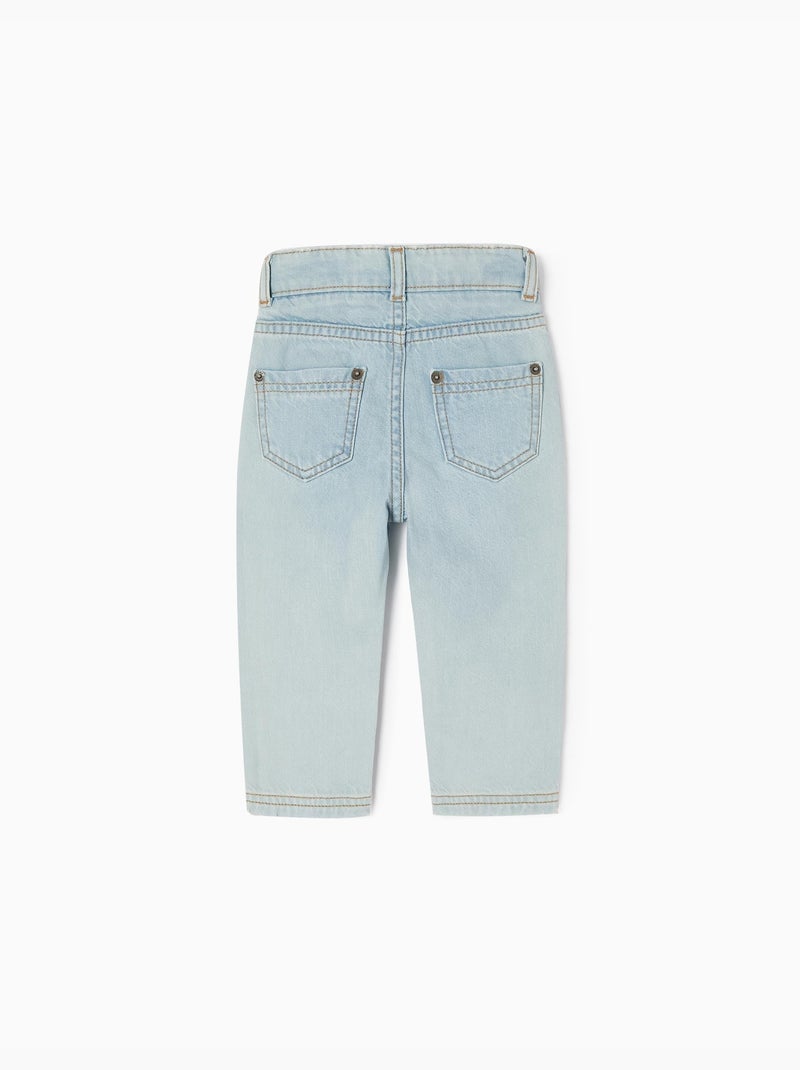 Jean avec Fermeture Éclair et à Bouton-pression Bleu Bleu - Kiabi