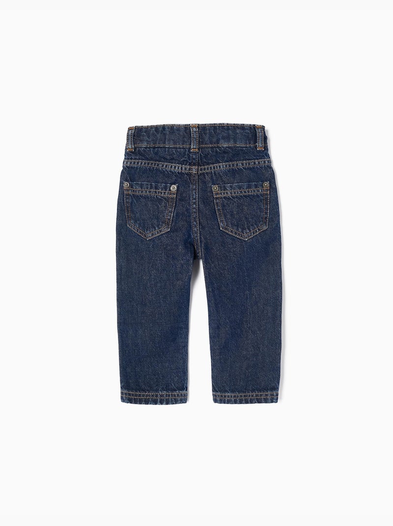 Jean avec Fermeture Éclair et à Bouton-pression Bleu clair - Kiabi