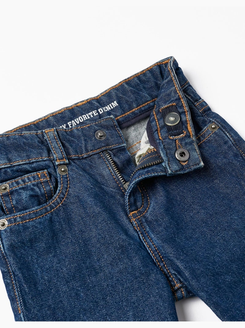 Jean avec Fermeture Éclair et à Bouton-pression Bleu clair - Kiabi