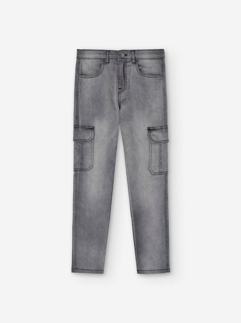 Jean avec Poches Cargo Noir - Kiabi