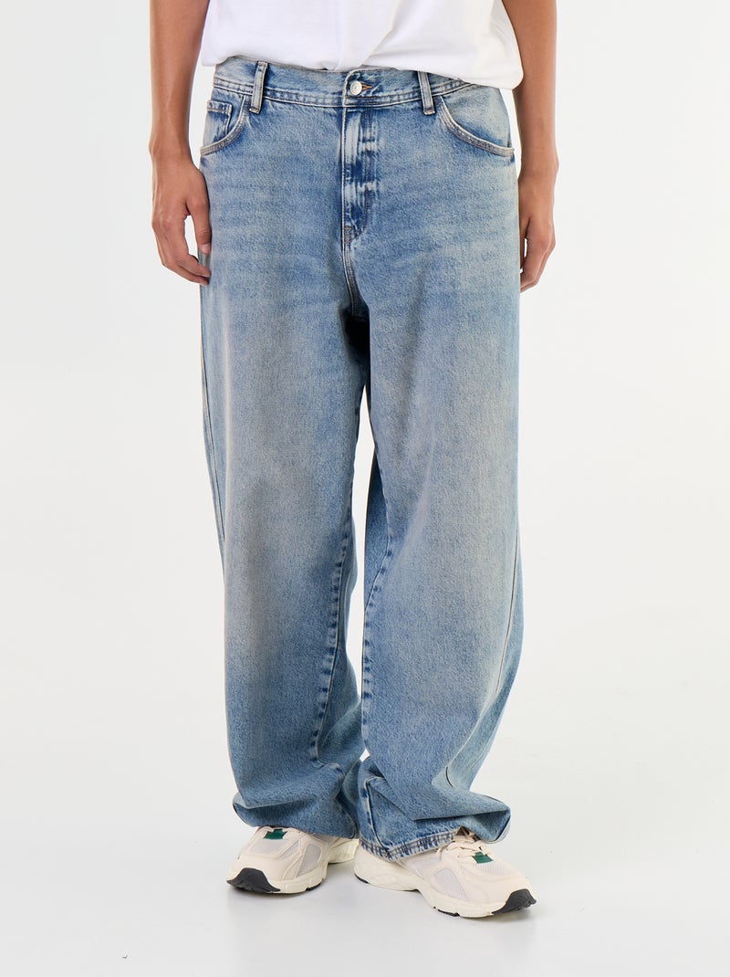 Jean baggy à 5 poches Bleu - Kiabi